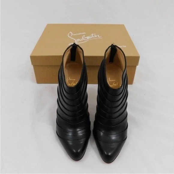 Christian Louboutin Orniron 100 Seta Calfskin Ankle Booties - Picture 3 of 11